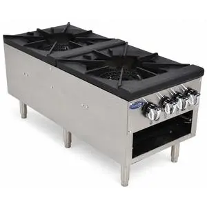 Pre-Owned Atosa ATSP-18-2L CookRite 3-Ring Stock Pot Range w/Cast Iron Burner