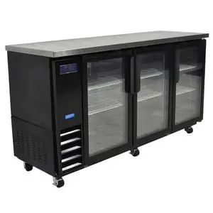 Used Arctic Air ABB72G 72" Mobile Glass Door Back Bar Refrigerator