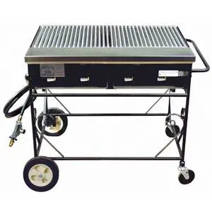 Big John Grills 40" LP Gas Country Club Grill w/ Stainless Grates & Hose - A2CC-LPSS