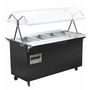 Vollrath 4 Well Mobile Cherry Hot Food Steam Table with Solid Base - T38770