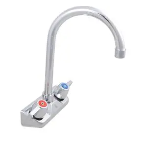 BK Resources Splash Mount 3.5" NO LEAD Std. Gooseneck Faucet w/ 4" Center - BKF-W-3G-G