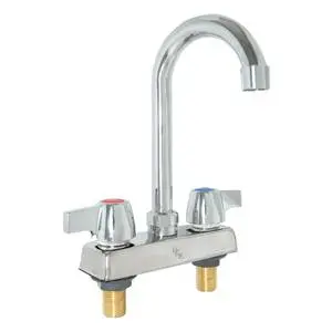 BK Resources Deck Mount 3.5" NO LEAD Std. Gooseneck Faucet w/ 4" Center - BKD-3G-G