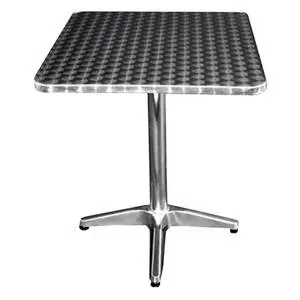 Atlanta Booth & Chair 28" x 28" Aluminum Dining Table w/ Umbrella Hole - OATH2828