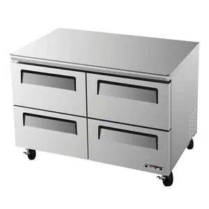 48" Commercial Undercounter Cooler Refrigerator w/ 4 Drawers