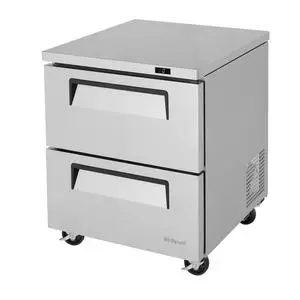 Turbo Air 28in Commercial Undercounter 7cuft Freezer with 2 Drawers - TUF-28SD-D2-N