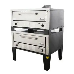 42" Wide Gas Pizza Oven with Two Single Hearth Decks