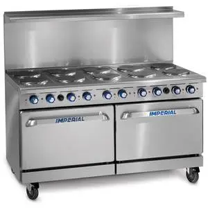 Imperial 60" Electric 10 Burner Restaurant Range w/ 2 Standard Ovens - IR-10-E