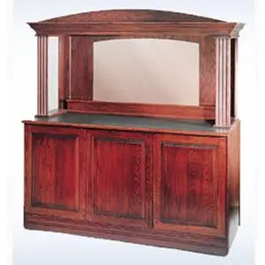 6ft Mobile Back Bar Mahogany Exterior