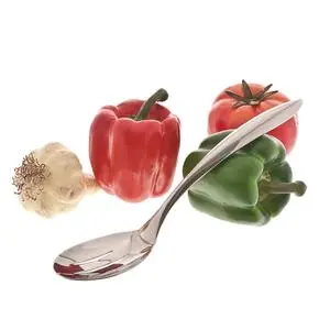 Eclipse 10" Ergonomic Stainless Steel Slotted Serving Spoon