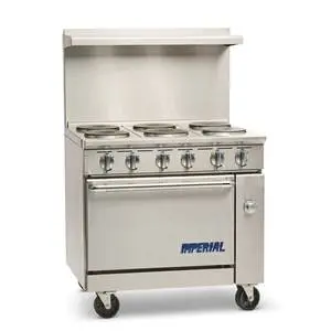 Imperial 36" Electric 6 Burner Restaurant Range with Standard oven - IR-6-E