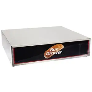 Benchmark Dry Bun Drawer Box Stainless for 30 Hot Dog Roller Grill - 65030