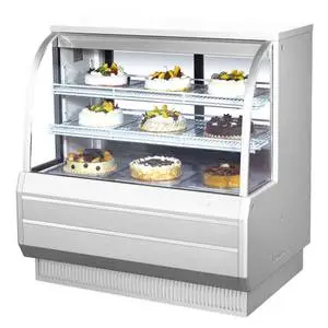 Turbo Air 48.5in Refrigerated Bakery Display Case Cooler Curved Glass - TCGB-48-W(B)-N