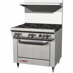 Southbend 36" 6 Burner Natural Gas Restaurant Range w/ Standard Oven - S36D(NATGAS)