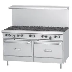 Garland 60" Gas Restaurant Range w/ 10 Burners & 2 Standard Ovens - G60-10RR