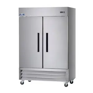 49 Cu.ft Reach-In Freezer 2 Solid Doors Stainless Exterior