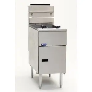 Pitco 50LB. Electric Twin Vat Solid State Deep Fryer - SE14T