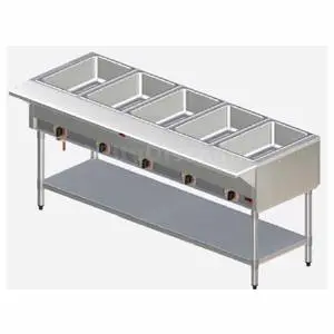 APW Wyott Electric 3 Sealed Well Hot Food Steam Table with S/s Legs - SST-3S