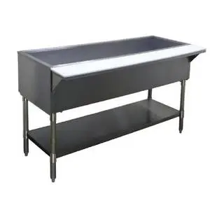 48" Cold Well Buffet Table Stationary Stainless Undershelf