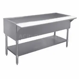 33" Portable Cold Well Buffet Table Galvanized Undershelf