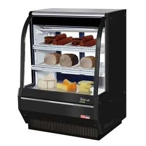 Turbo Air 36.5in High Profile Deli Case Cooler Curved Glass 2 Shelves - TCDD-36H-W(B)-N