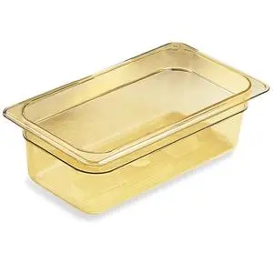 Cambro 6in D Third Size High Heat Food Pan Amber NSF - 36HP150