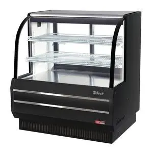 Turbo Air 48.5in Dry Bakery Display Case Curved Glass Non-Refrigerated - TCGB-48DR-W(B)