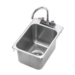 Krowne Metal 12" x 18" Drop-In Hand Sink w/ 6" Gooseneck Spout Faucet - HS-1419