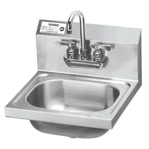 Krowne Metal 16" Wide Hand Sink w/ 3.5" Heavy Duty Gooseneck Spout Faucet - HS-22