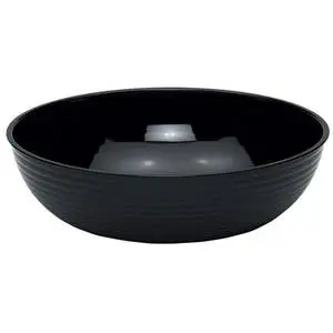 Cambro Camwear 8in Round Ribbed Serving Bowl Black - RSB8CW110