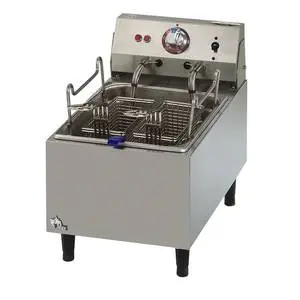 Star-Max Counter 10lb Single Pot Twin Basket Electric Fryer - 514LL