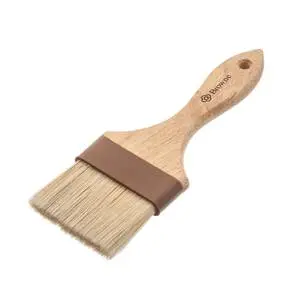 Browne Foodservice 3" Flat Pastry Brush w/ Boar Bristles & Wooden Handle - 61200-3