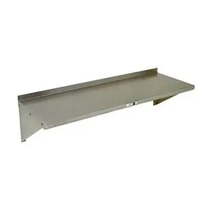 John Boos 24" x 12" Stainless Wall Mount Shelf 1.5" Backsplash - EWS8-1224-X