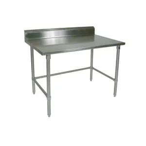 John Boos All Stainless 96" x 24" Work Table 5" Riser 16 Gauge Bracing - ST6R5-2496SBK-X