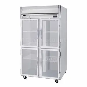 49 CuFt Horizon LED Glass 4-Door Reach-In Freezer S/S Sides