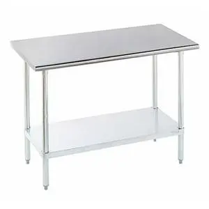 Advance Tabco 30" x 30" All Stainless Work Table 16 Gauge with Undershelf - SLAG-300-X