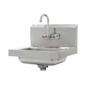 Advance Tabco Wall Mount Hand Sink 14"x10"x5" Bowl w/ Splash Mount Faucet - 7-PS-60