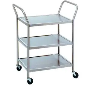 49.5" x 24" Stainless Utility Cart w/ 3 Shelves Knock Down