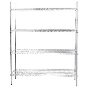 48" x 24" Chrome Wire Shelving Unit 74" Posts