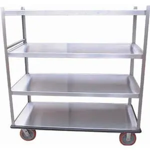 Winholt Four Shelf Aluminum Queen Mary Style Banquet Cart - BNQT-4