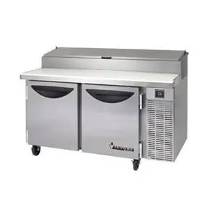 Victory Refrigeration 65" Stainless Refrigerated Pizza Prep Table Cooler w/ 2 Door - VPT-65