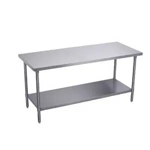 Elkay Foodservice 48" x 24" Work Table 18/300 Stainless with Galvanized Shelf - EWT24S48-STG-4X