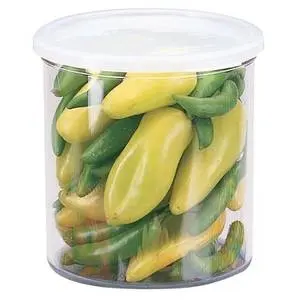 Cambro 12 ea. - 1.2 Qt 4-7/8" Diameter Clear Salad Crock w/ Lid - CCP12