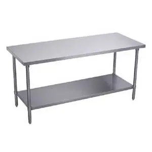 Elkay Foodservice 48"x24" Work Table 16/400 Stainless w/ Galvanized Undershelf - BWT24S48-STGX