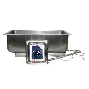 APW Wyott Non-Insulated Bottom Mount 1 Well Hot Food Drop-In w/ Drain - BM-30D