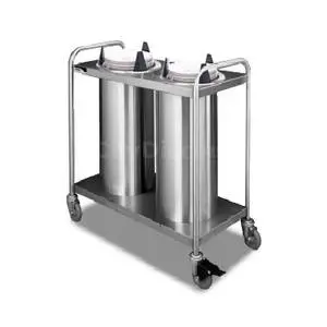 Mobile 5 7/8" - 6 1/2" Plate Dispensers 2 Tubes Heated
