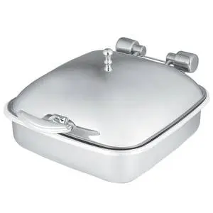 Vollrath 6Qt Square Solid Top Induction Chafer w Porcelain Food Pan - 46133