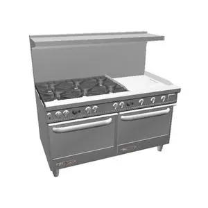 Southbend 60in NAT Gas 6 Burner Range 2 Ovens & 24in Griddle on RIGHT - S60DD-2GR(NATGAS)