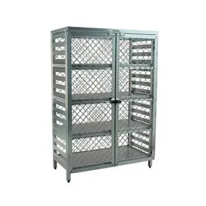 Mobile Aluminum Security Cage (4) 22"x 45" Shelves