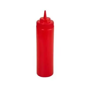 6 Pack of 24oz Red Wide Mouth Squeeze Bottles