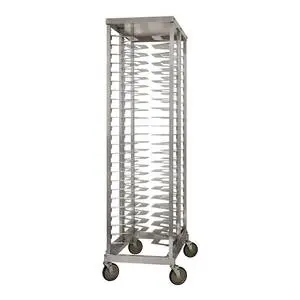 Prairie View Industries Mobile Aluminum 40 Pan Pizza Double Rack 16in Pans - LPZ3016DB